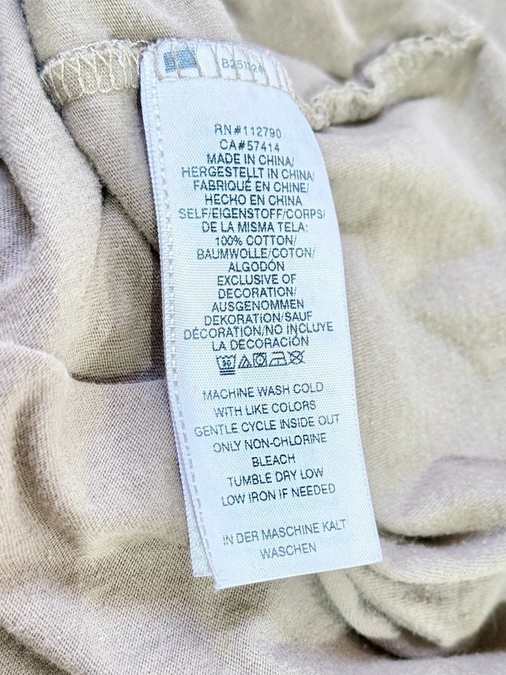 True Religion Taupe T-Shirt with White Logo